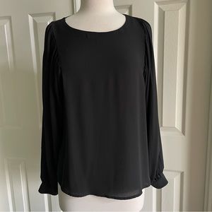 NWOT Black Studded Sleeve Blouse